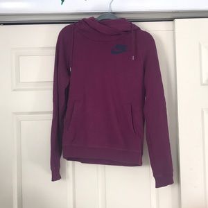purple nike hooded sweatshirt